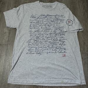 1776 United The Signers Shirt Size XL Gray Patriotic USA Made Crewneck